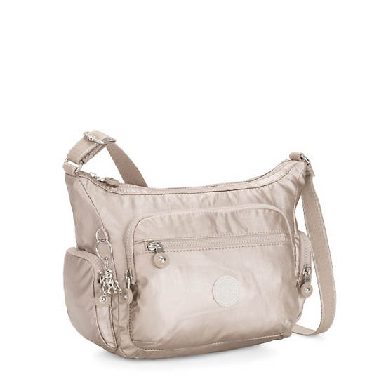 Kipling Gabbie Small Metallic Crossbody Väska Silver | SE 2072YX